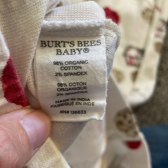 Burt's Bees White Cookie Print Pajama Set - Picture 6 of 6